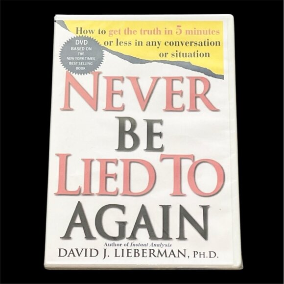 Lot 30 Never Be Lied To Again David J. Lieberman DVD Get the Truth in 5 Minutes - Picture 2 of 4